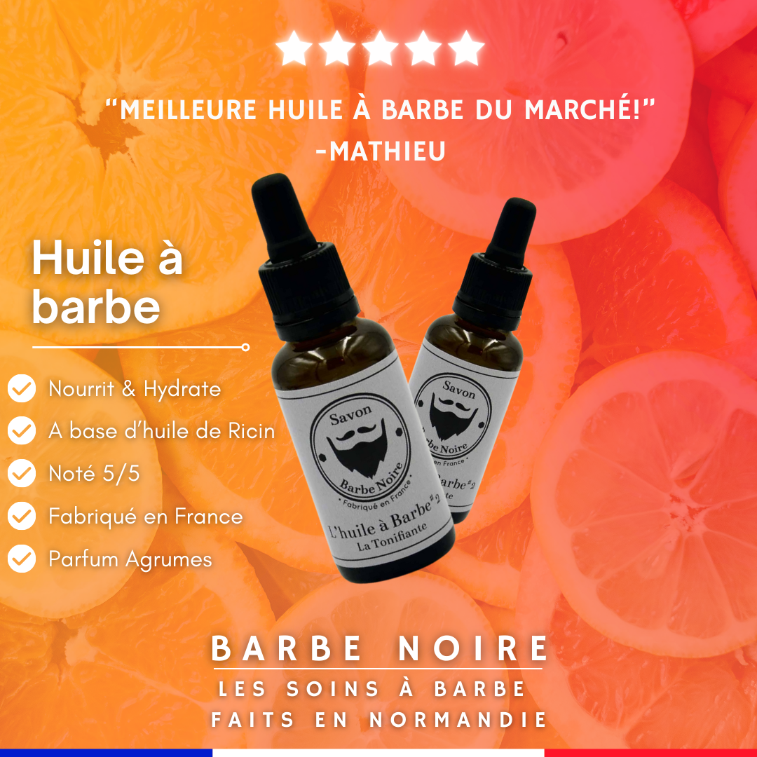 Huile à barbe (Parfum agrumes)